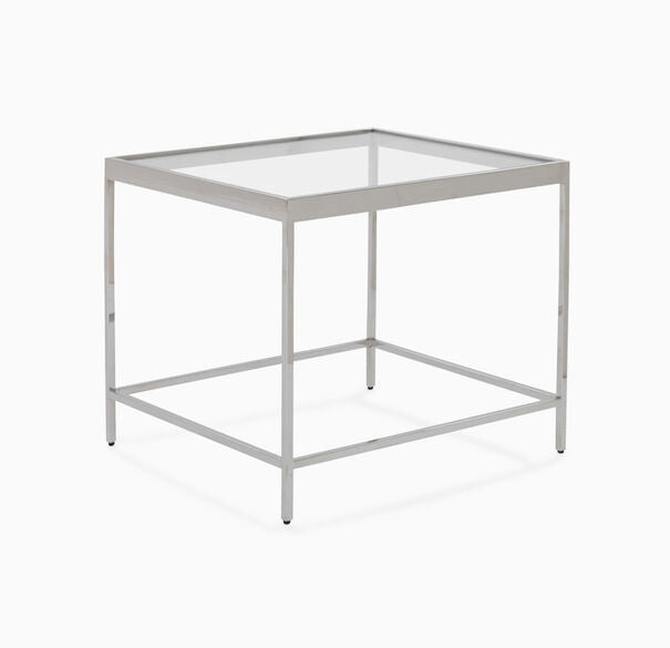 Vienna Side Table - Polished Stainless Steel