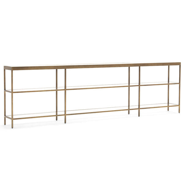 Vienna Low Bookcase - Extra Large Antique Brass