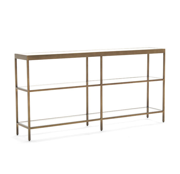 Vienna Low Bookcase - Medium Antique Brass