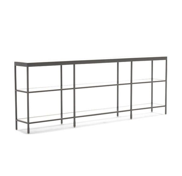 Vienna Low Bookcase - Large Pewter