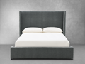 Lennon Upholstered Bed - Charcoal - Queen