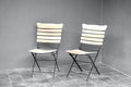 Teak Slatted Bistro Foldable Chair