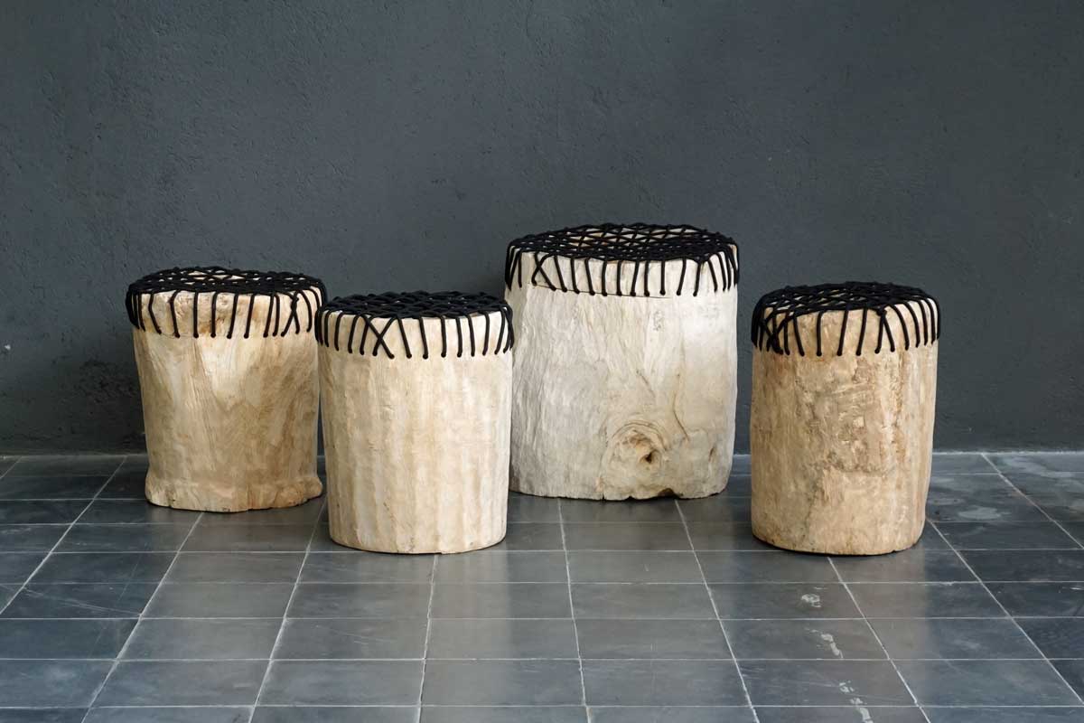 Maura Teak Stool – Woven Seat