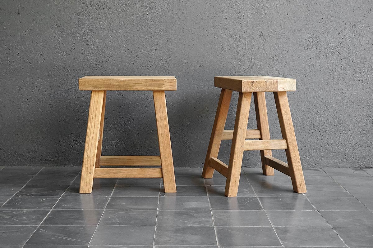 Reclaimed Teak Stool