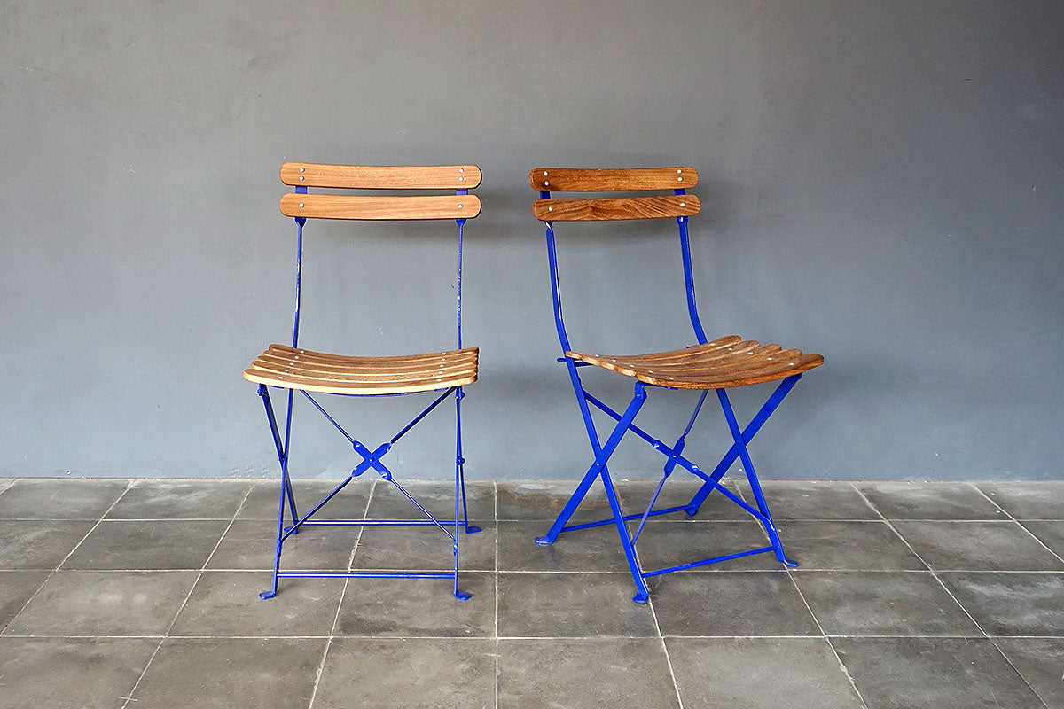 Folding Bistro Chair- Blue
