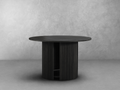 Parker 48" Round Dining Table - Black
