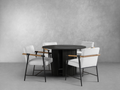 Parker 5-pc Dining Set - Black with White