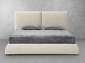 Elsen Upholstered Bed - Ivory - Queen