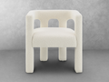 Mandy Bouclé Fabric Dining Chair - Ivory