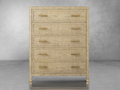 Bacara Modern Classic Wood Brushed 5-Drawer Chest 42' - Natural