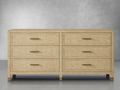 Bacara Modern Classic Wood Brushed 6-Drawer Dresser 72' - Natural