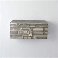 Abstract Block Cabinet-Left-Silver