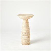 Tapered Accent Table-Travertine