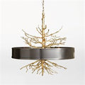 Twig Pendant-Brass on Brass W/Bronze Shade