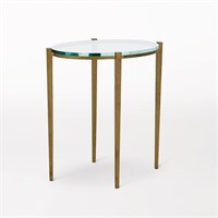 Petite Oval Accent Table-Antique Gold