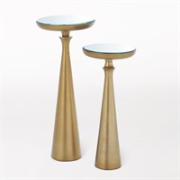 Minaret Accent Table-Satin Brass-Lg