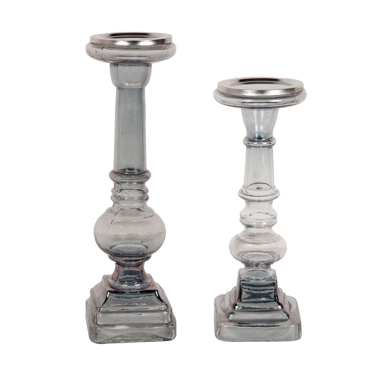 Pash Glass Candle Stand (Set of 2)