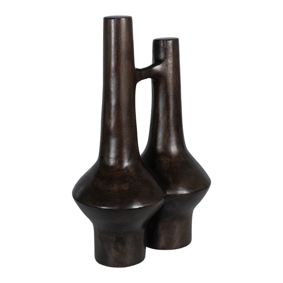 Indigo Road by Egypt Sherrod Beso Carved Wooden Sculpture, 19"H, Black