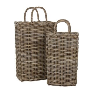 Sabrina Baskets, 2 Piece Set, 24"H & 29"H, Natural