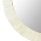 Amalia Round Bone Inlay Mirror, White
