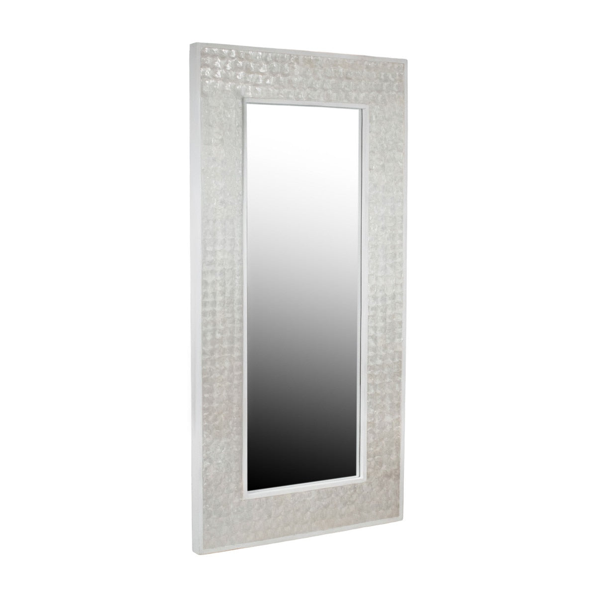 Solana Capiz Floor Mirror, 78.75"H, White
