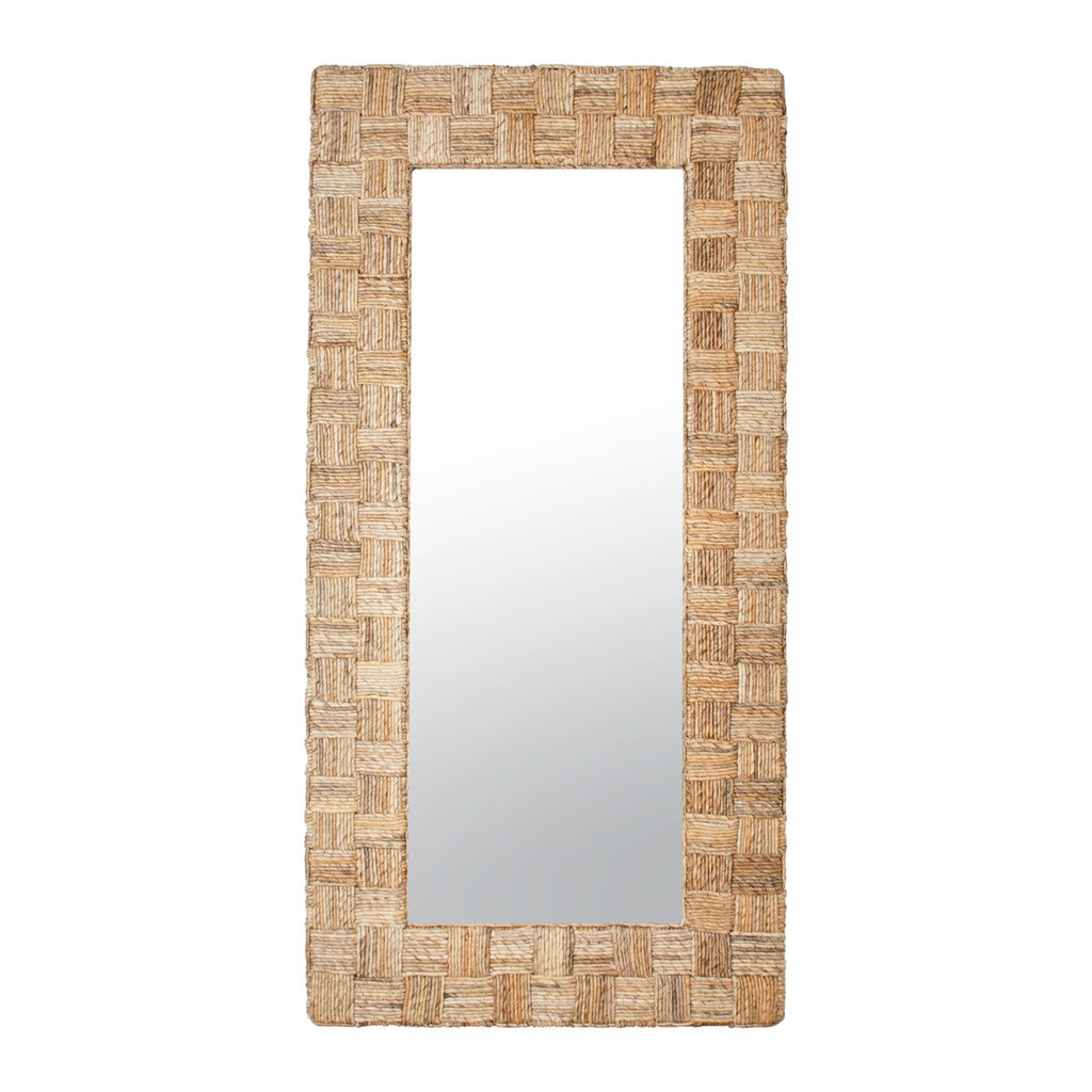 Delmare Large Leaning Abaca Mirror, 79"H