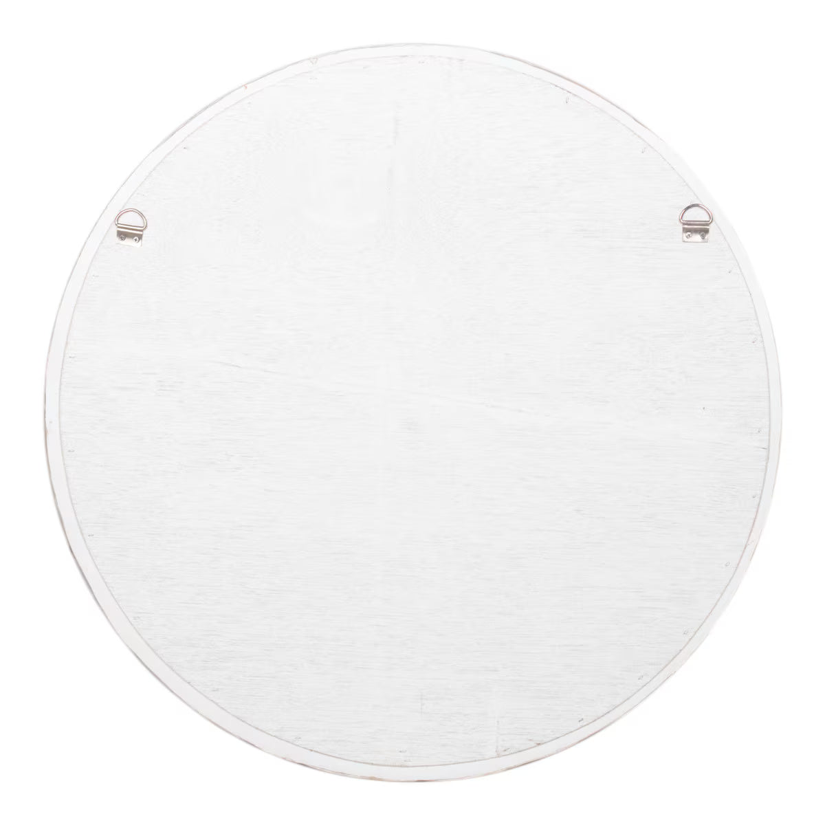 Round Capiz Mirror, 30"W, White
