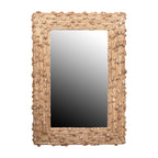 Knotted Natural Fiber Rectangular Mirror, 40.75"H, Natural