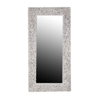 Teak Branch Frame Leaning Mirror, 78.75"H, Whitewash