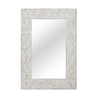 Fulton Rectangular Mirror, 39.75"H, Whitewash