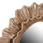 Shine Woven Wave Frame Mirror, 35"W, Natural