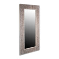 Coconut Shell Stone Finish Frame Large Floor Mirror, 78"H, Whitewash