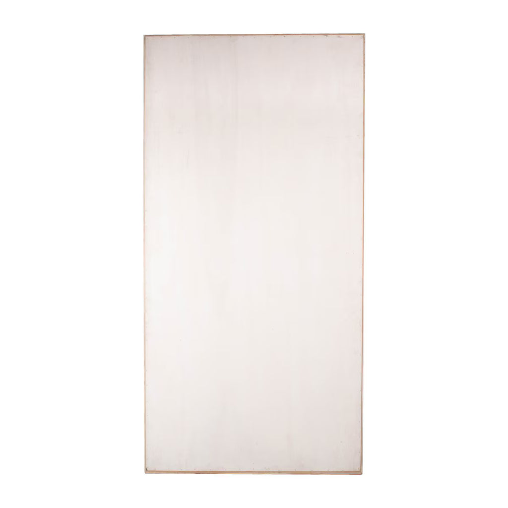 Coconut Shell Stone Finish Frame Large Floor Mirror, 78"H, Whitewash