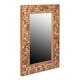 New Hampton Rectangular Coconut Shell Mirror, 39.5"H, Natural Bliss