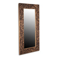 Coconut Shell Herringbone Frame Large Floor Mirror, 78"H, Brown
