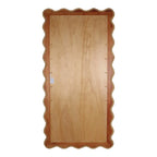 Bonnie Rattan Scallop Frame Floor Length Mirror, 79"H, Natural