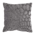 Alden 20" Square Embroidered Pillow, Grey