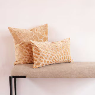 Alden Lumbar Embroidered Pillow, Gold