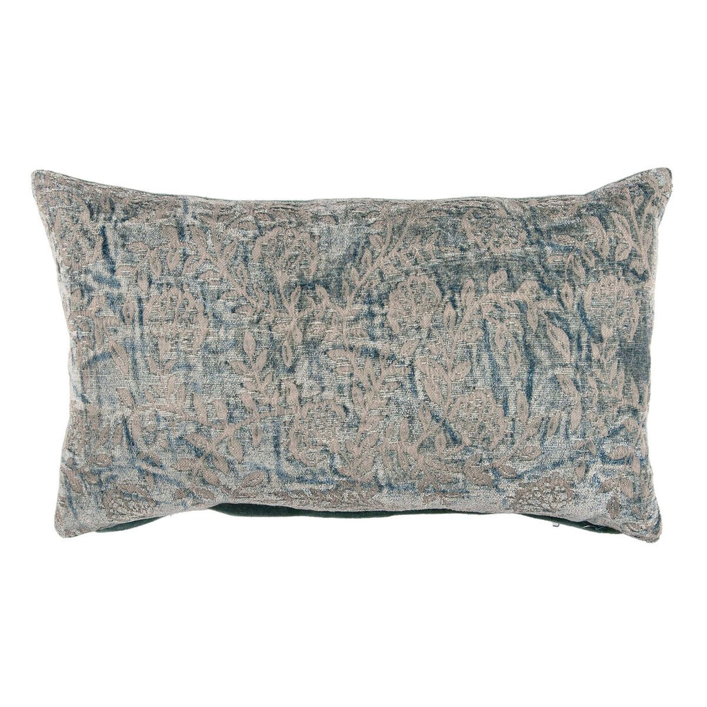 Liliana 21" Lumbar Jacquard Pillow, Blue