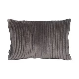 Maisie Lumbar Pleated Pillow, Grey