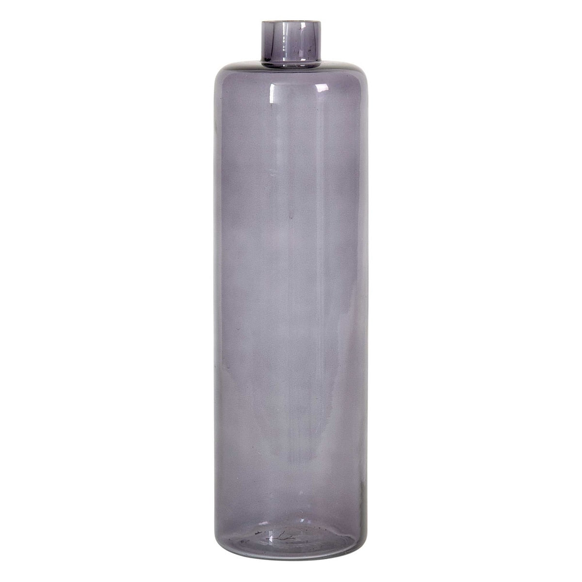 13.5" Slender Glass Vase, Amethyst