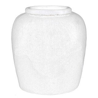 Thea Stoneware Vase, Medium, White