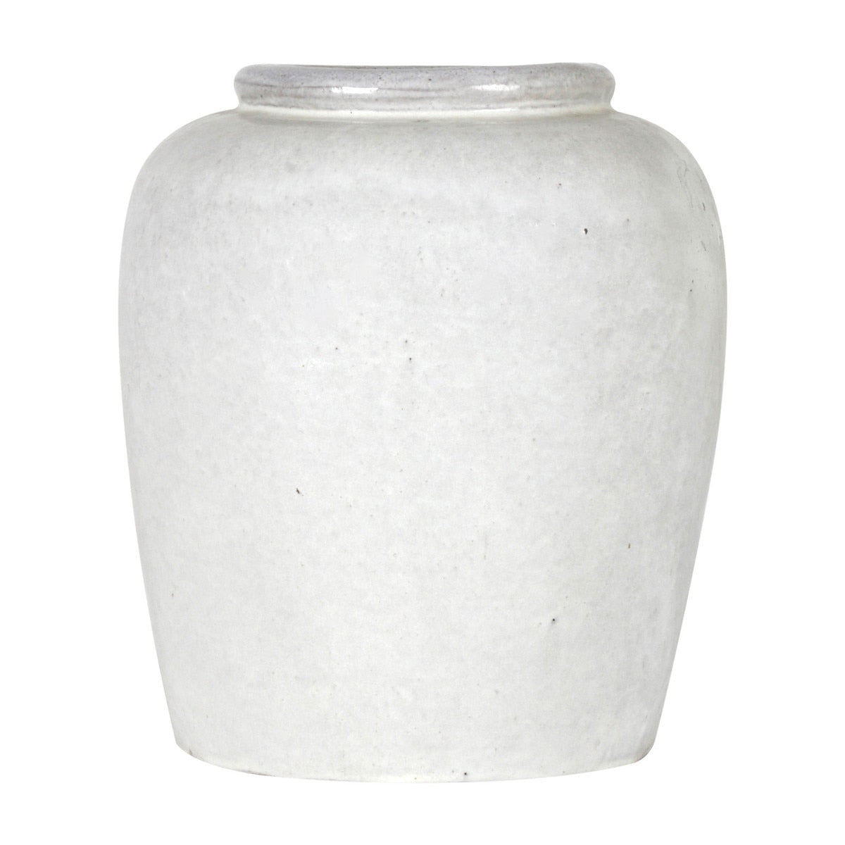 Thea Stoneware Vase, Large, White