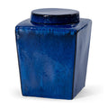 Leif Stoneware Tea Box, Medium, 12"H, Royal Blue