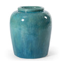 Thea Stoneware Vase, Medium, 14"H, Ocean Blue