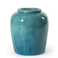 Thea Stoneware Vase, Large, 18.25"H, Ocean Blue