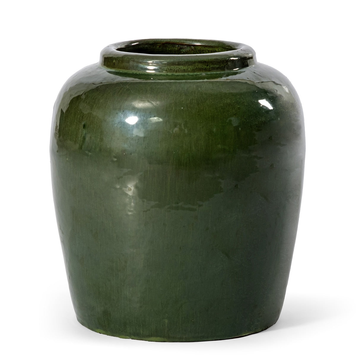 Thea Stoneware Vase, Large, 18.25"H, Green