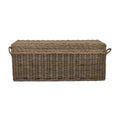 Sabrina Basket Bench Table With Storage, 47"W, Natural