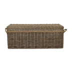 Sabrina Basket Bench Table With Storage, 47"W, Natural