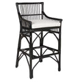 Winston Rattan Barstool, Solid Black